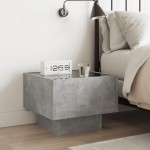 vidaXL Noptieră cu LED infinity, gri beton, 40x40x30 cm vidaXL Noptieră cu LED infinity, gri beton, 40x40x30 cm
