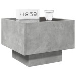 vidaXL Noptieră cu LED infinity, gri beton, 40x40x30 cm vidaXL Noptieră cu LED infinity, gri beton, 40x40x30 cm