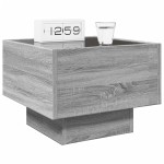 vidaXL Noptieră cu LED infinity, gri sonoma, 40x40x30 cm vidaXL Noptieră cu LED infinity, gri sonoma, 40x40x30 cm