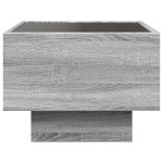 vidaXL Noptieră cu LED infinity, gri sonoma, 40x40x30 cm vidaXL Noptieră cu LED infinity, gri sonoma, 40x40x30 cm