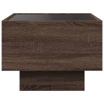 vidaXL Noptieră cu LED infinity, stejar maro, 40x40x30 cm vidaXL Noptieră cu LED infinity, stejar maro, 40x40x30 cm