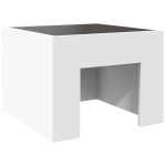 vidaXL Noptieră cu LED infinity, alb, 40x40x30 cm vidaXL Noptieră cu LED infinity, alb, 40x40x30 cm
