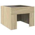 vidaXL Noptieră cu LED infinity, stejar sonoma, 40x40x30 cm vidaXL Noptieră cu LED infinity, stejar sonoma, 40x40x30 cm