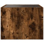 vidaXL Noptieră cu LED infinity, stejar fumuriu, 40x40x30 cm vidaXL Noptieră cu LED infinity, stejar fumuriu, 40x40x30 cm