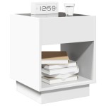 vidaXL Noptieră cu LED infinity, alb, 40x40x50 cm vidaXL Noptieră cu LED infinity, alb, 40x40x50 cm