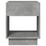 vidaXL Noptieră cu LED infinity, gri beton, 40x40x50 cm vidaXL Noptieră cu LED infinity, gri beton, 40x40x50 cm