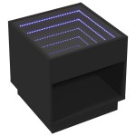 vidaXL Noptieră cu LED infinity, negru, 50x50x50 cm vidaXL Noptieră cu LED infinity, negru, 50x50x50 cm