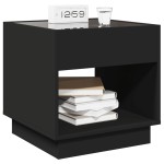 vidaXL Noptieră cu LED infinity, negru, 50x50x50 cm vidaXL Noptieră cu LED infinity, negru, 50x50x50 cm