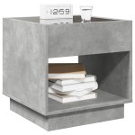 vidaXL Noptieră cu LED infinity, gri beton, 50x50x50 cm vidaXL Noptieră cu LED infinity, gri beton, 50x50x50 cm