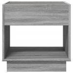 vidaXL Noptieră cu LED infinity, gri sonoma, 50x50x50 cm vidaXL Noptieră cu LED infinity, gri sonoma, 50x50x50 cm