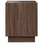vidaXL Noptieră cu LED infinity, stejar maro, 50x50x50 cm vidaXL Noptieră cu LED infinity, stejar maro, 50x50x50 cm