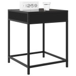 vidaXL Noptieră cu LED infinity, negru, 40x40x51 cm vidaXL Noptieră cu LED infinity, negru, 40x40x51 cm