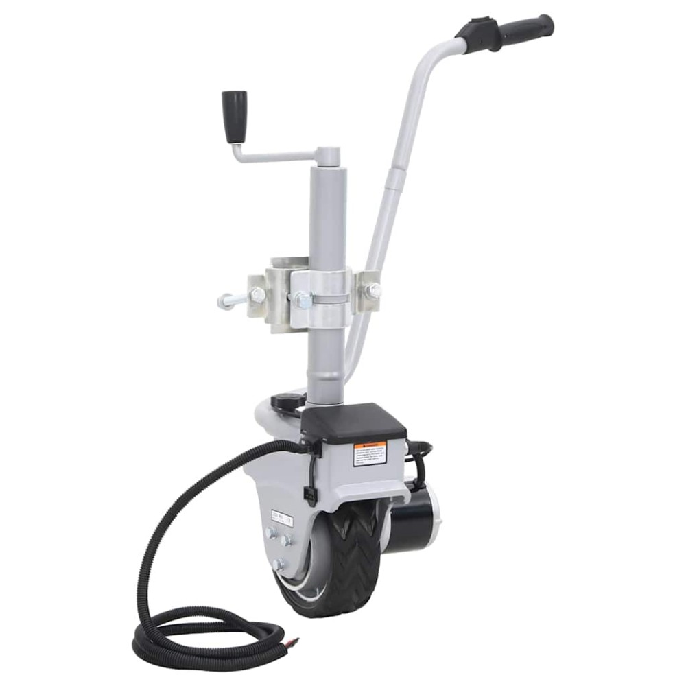 vidaXL Roată de manevră motorizată pentru remorcă, aluminiu 12 V 350 W