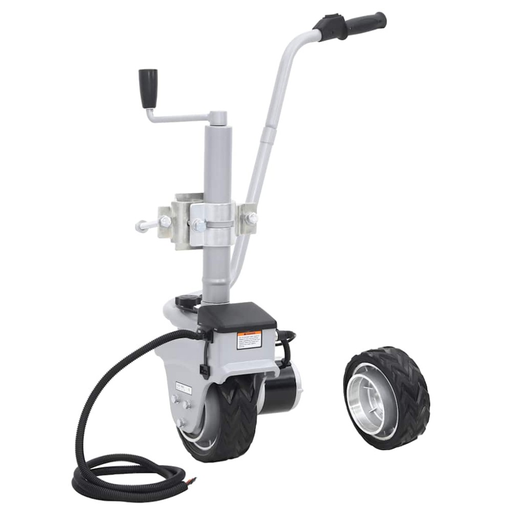 vidaXL Roată de manevră motorizată pentru remorcă, aluminiu 12 V 350 W