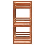 vidaXL Pat supraetajat triplu, maro ceruit, 75x190 cm, lemn masiv pin