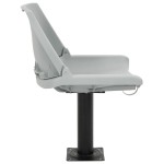 vidaXL Set scaun pliabil, 2 piese, fără pernă, gri, 48x51x41 cm vidaXL Set scaun pliabil, 2 piese, fără pernă, gri, 48x51x41 cm