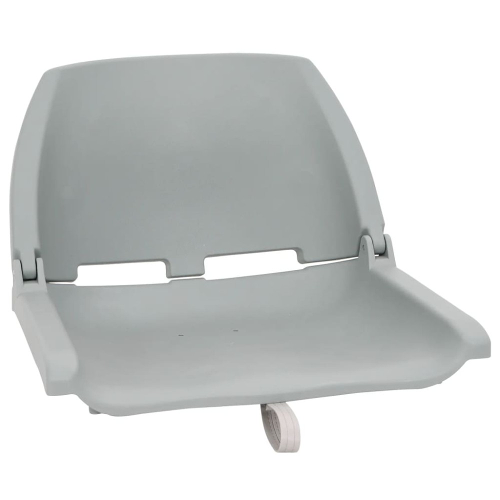 vidaXL Set scaun pliabil, 2 piese, fără pernă, gri, 48x51x41 cm