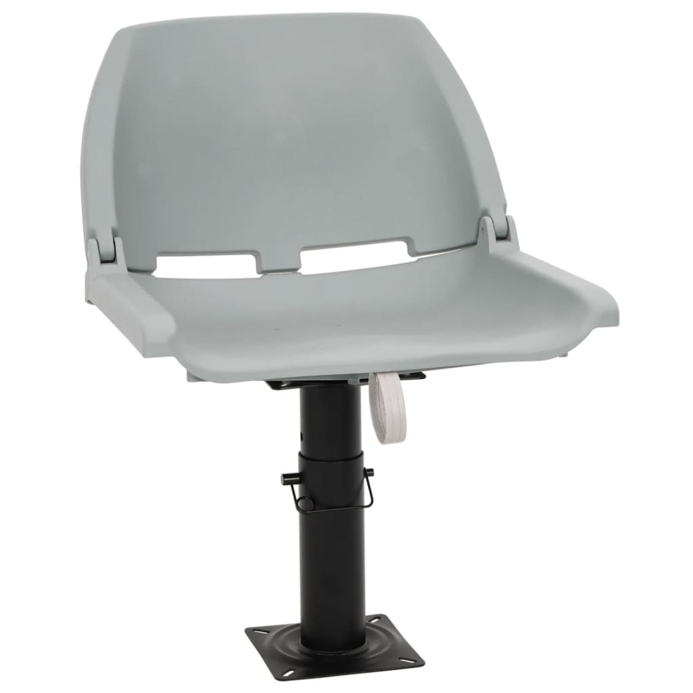 vidaXL Set scaun pliabil, 2 piese, fără pernă, gri, 48x51x41 cm