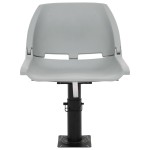 vidaXL Set scaun pliabil, 2 piese, fără pernă, gri, 48x51x41 cm vidaXL Set scaun pliabil, 2 piese, fără pernă, gri, 48x51x41 cm