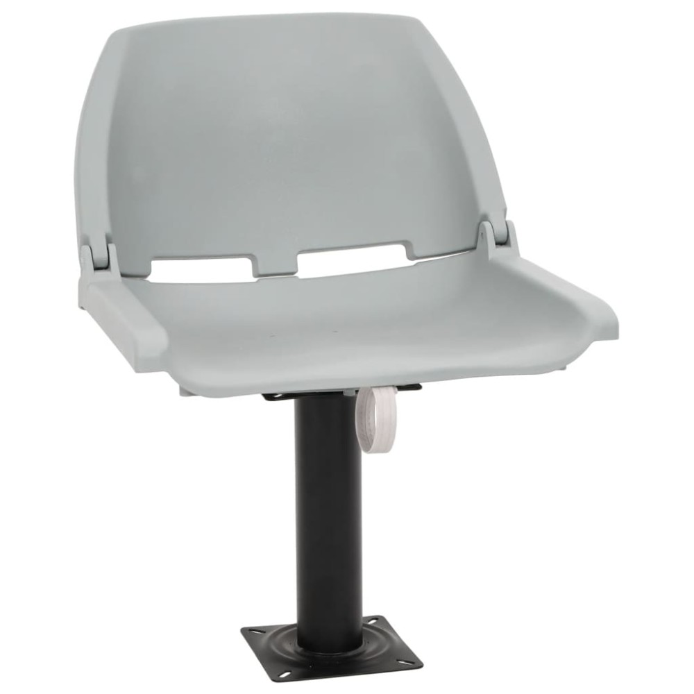 vidaXL Set scaun pliabil, 4 piese, fără pernă, gri, 48x51x41 cm