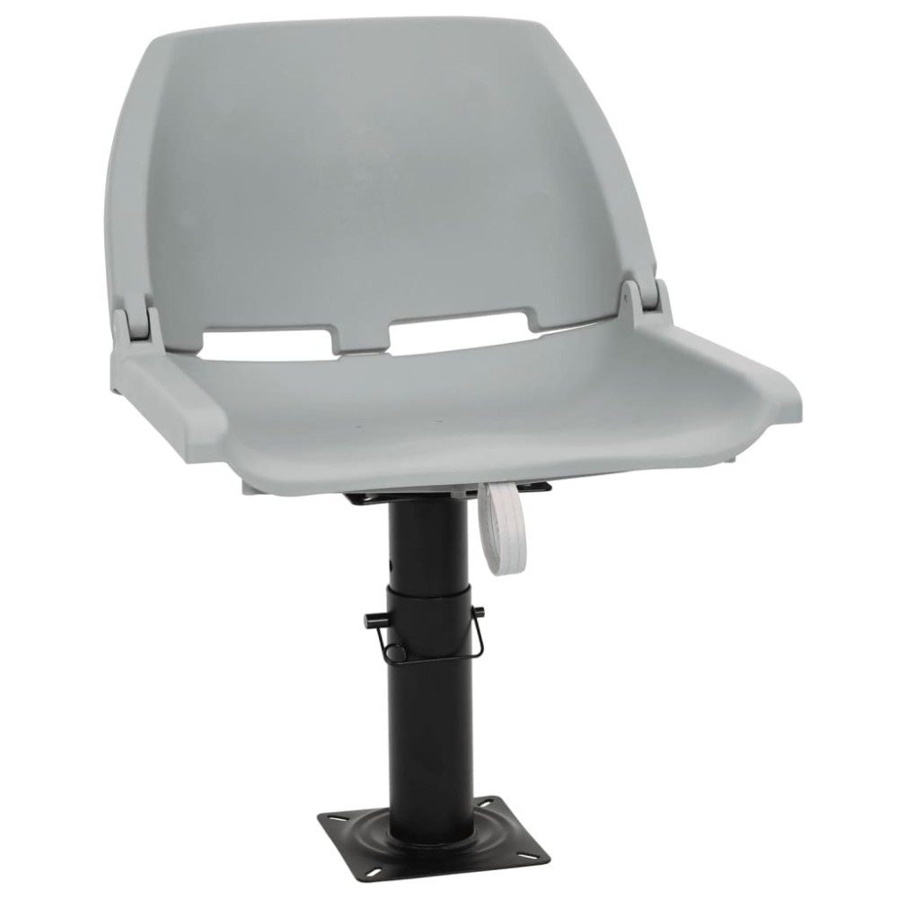 vidaXL Set scaun pliabil, 4 piese, fără pernă, gri, 48x51x41 cm