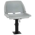 vidaXL Set scaun pliabil, 4 piese, fără pernă, gri, 48x51x41 cm