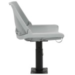 vidaXL Set scaun pliabil, 4 piese, fără pernă, gri, 48x51x41 cm