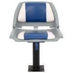 vidaXL Set scaun pliabil pentru barcă, albastru și alb, 48x51x41 cm vidaXL Set scaun pliabil pentru barcă, albastru și alb, 48x51x41 cm