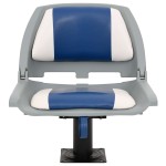vidaXL Set scaun pliabil pentru barcă, albastru și alb, 48x51x41 cm vidaXL Set scaun pliabil pentru barcă, albastru și alb, 48x51x41 cm