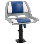 vidaXL Set scaun pliabil pentru barcă, albastru și alb, 48x51x41 cm vidaXL Set scaun pliabil pentru barcă, albastru și alb, 48x51x41 cm