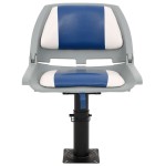 vidaXL Set scaun pliabil pentru barcă, albastru și alb, 48x51x41 cm vidaXL Set scaun pliabil pentru barcă, albastru și alb, 48x51x41 cm