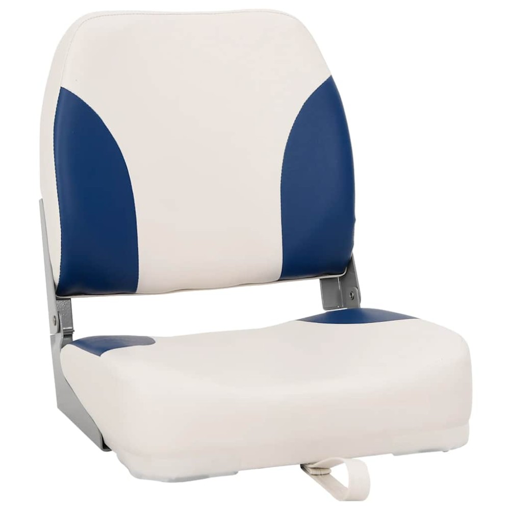 vidaXL Set scaun pliabil pentru barcă, albastru și alb, 48x51x41 cm