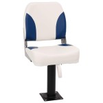 vidaXL Set scaun pliabil pentru barcă, albastru și alb, 41x36x48 cm vidaXL Set scaun pliabil pentru barcă, albastru și alb, 41x36x48 cm