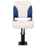 vidaXL Set scaun pliabil pentru barcă, albastru și alb, 41x36x48 cm vidaXL Set scaun pliabil pentru barcă, albastru și alb, 41x36x48 cm