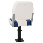 vidaXL Set scaun pliabil pentru barcă, albastru și alb, 41x36x48 cm vidaXL Set scaun pliabil pentru barcă, albastru și alb, 41x36x48 cm