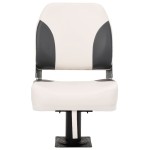 vidaXL Set scaune pliabile pentru barcă, 4 piese, spătar mic