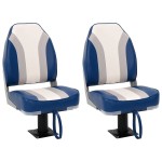 vidaXL Set cu scaun pentru barcă, pliabil, 4 piese, spătar înalt vidaXL Set cu scaun pentru barcă, pliabil, 4 piese, spătar înalt