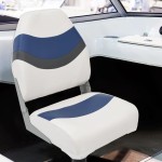 vidaXL Set cu scaun pentru barcă, pliabil, 2 piese, spătar înalt vidaXL Set cu scaun pentru barcă, pliabil, 2 piese, spătar înalt
