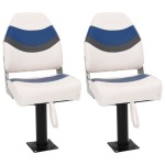 vidaXL Set cu scaun pentru barcă, pliabil, 4 piese, spătar înalt vidaXL Set cu scaun pentru barcă, pliabil, 4 piese, spătar înalt