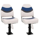 vidaXL Set cu scaun pentru barcă, pliabil, 4 piese, spătar înalt vidaXL Set cu scaun pentru barcă, pliabil, 4 piese, spătar înalt