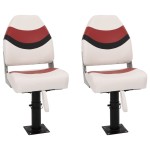 vidaXL Set cu scaun pentru barcă, pliabil, 4 piese, spătar înalt vidaXL Set cu scaun pentru barcă, pliabil, 4 piese, spătar înalt