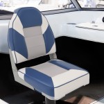 vidaXL Set cu scaun pentru barcă, pliabil, 2 piese, spătar înalt vidaXL Set cu scaun pentru barcă, pliabil, 2 piese, spătar înalt