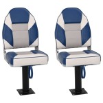 vidaXL Set cu scaun pentru barcă, pliabil, 4 piese, spătar înalt vidaXL Set cu scaun pentru barcă, pliabil, 4 piese, spătar înalt