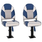 vidaXL Set cu scaun pentru barcă, pliabil, 4 piese, spătar înalt