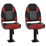 vidaXL Set cu scaun pentru barcă, pliabil, 4 piese, spătar înalt vidaXL Set cu scaun pentru barcă, pliabil, 4 piese, spătar înalt