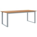 vidaXL Set de dining pentru grădină 9 piese Gri Oțel și Lemn Masiv de Acacia vidaXL Set de dining pentru grădină 9 piese Gri Oțel și Lemn Masiv de Acacia