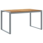 vidaXL Set de dining pentru grădină 7 piese din lemn masiv de acacia și metal vidaXL Set de dining pentru grădină 7 piese din lemn masiv de acacia și metal
