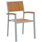 vidaXL Set de dining pentru grădină 7 piese din lemn masiv de acacia și metal vidaXL Set de dining pentru grădină 7 piese din lemn masiv de acacia și metal