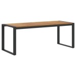 vidaXL Set de dining pentru grădină cu 7 piese din lemn masiv de acacia și metal vidaXL Set de dining pentru grădină cu 7 piese din lemn masiv de acacia și metal
