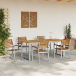 vidaXL Scaun pentru Grădină 6 pcs Maro 56 x 57 x 87cm vidaXL Scaun pentru Grădină 6 pcs Maro 56 x 57 x 87cm
